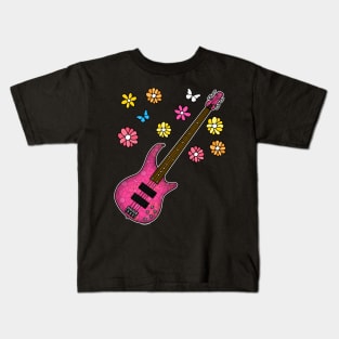 Mothers Day Bass Guitar Mom Female Bassist Kids T-Shirt